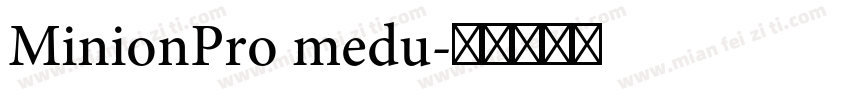 MinionPro medu字体转换
